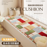 American Style Bay Window Cushion, All-Season Washable Balcony Mat for Bedroom