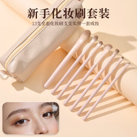 Eyeshadow Brush Set with Bag, Professional Eye Makeup Brushes for Blending, Detailing, and Eyeliner