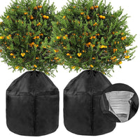 Winter Plant Protection Cover with Drawstring and Zipper for Outdoor Potted Plants, Shrubs, and Trees