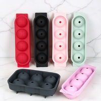 Silicone Sphere Ice Cube Mold with Lid, Easy Release Round Ice Ball Maker for Whiskey Cocktails