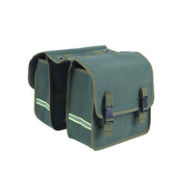 Mountain Bike Rear Rack Bag, Double Pannier Bag, Waterproof Canvas Thickened Luggage Bag for Cycling