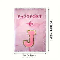 Fashion Initial Pattern Passport Holder - Travel-Friendly Portable Casual Card Holder