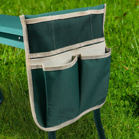 Garden Kneeler and Seat with Tool Pouch, Foldable Portable Gardening Bench Stool