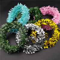 Metallic Artificial Leaf Garland for DIY Crafts and Floral Arrangements