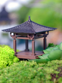Chinese Ancient Architecture Pavilion Miniature Landscape Ornament for Bonsai Terrarium