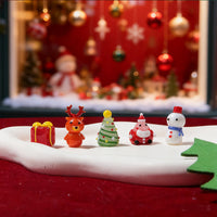 Handmade Glass Christmas Tree Miniature Ornament for Desktop & Car Decor