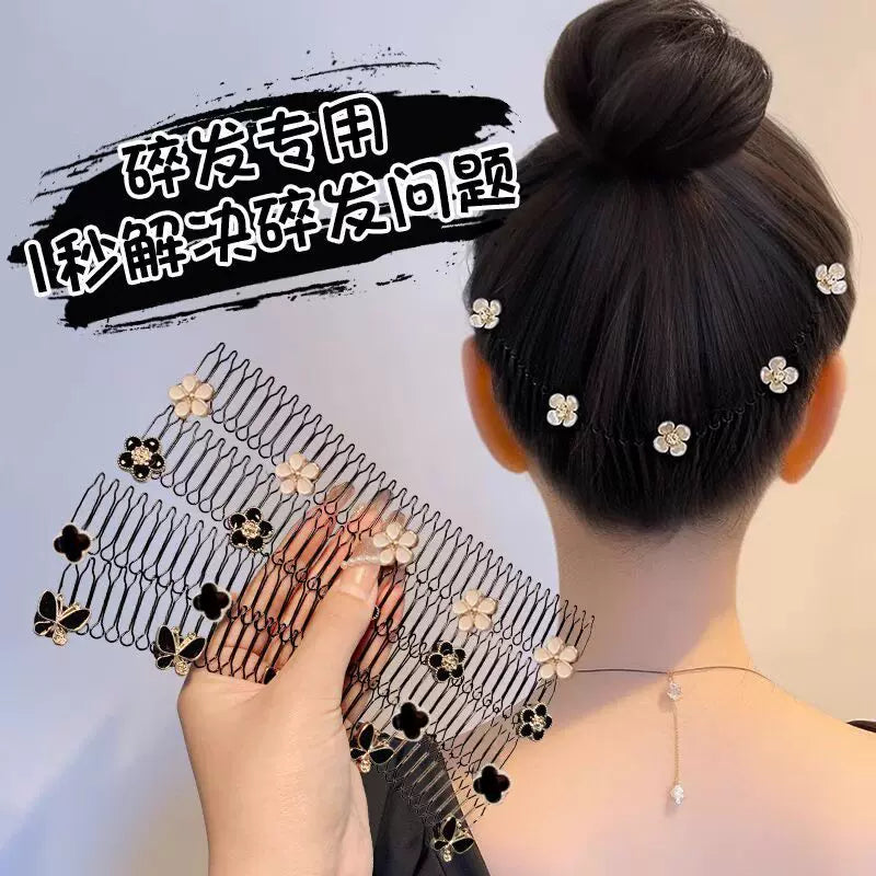 Camellia Butterfly Hair Comb Clips for Flyaways and Updos, 2026 New Design