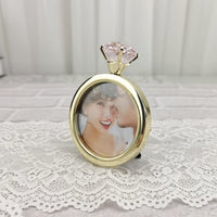 71 Mini Handmade Creative Wedding Ring Round Electroplated Metal Photo Frame