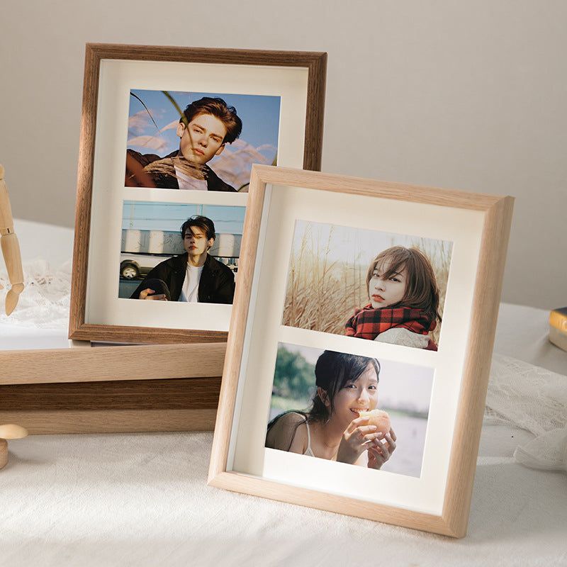 Multi-Photo Wood Picture Frame for Wall Mounting or Tabletop Display, 6-10 Inch Photos