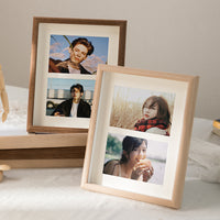 Multi-Photo Wood Picture Frame for Wall Mounting or Tabletop Display, 6-10 Inch Photos
