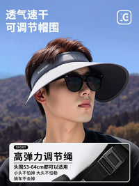 Men's UV Protection Sun Visor Hat with Wide Brim for Driving & Cycling