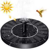 Solar-Powered Floating Fountain Pump with LED Light for Outdoor Ponds and Gardens