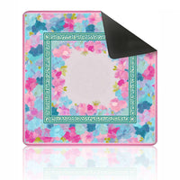 Thickened Non-Slip Mahjong Table Mat with Floral Pattern for Quiet Gameplay