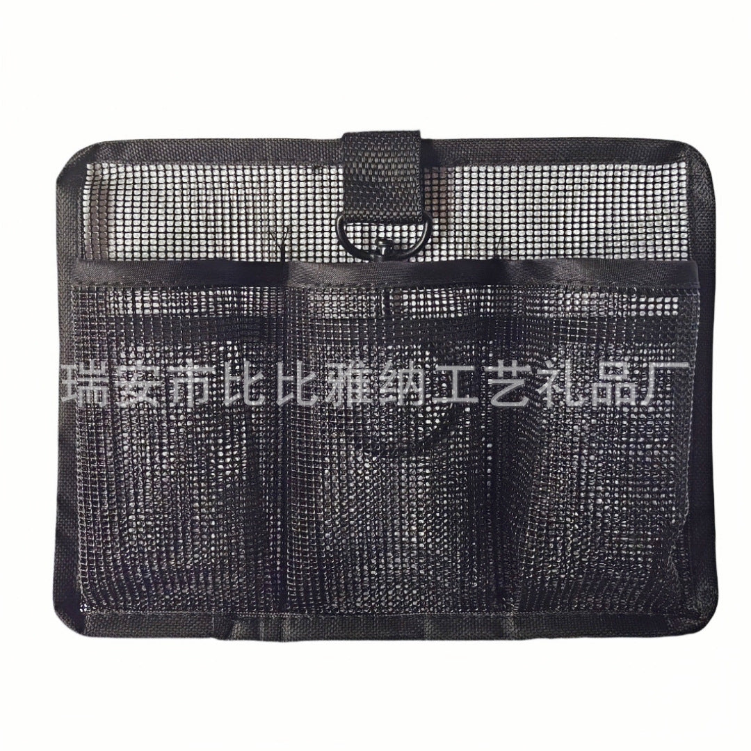 PVC Mesh Hanging Storage Bag for Bathroom Toiletries and Sundries, Detachable and Connectable