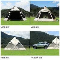 Lvyu Black Wolf Castle 10-18 Person Luxury Glamping Tent with Blackout Rainproof UV Protection