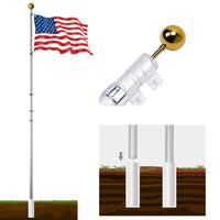 Heavy-Duty Telescopic Aluminum Alloy Flagpole for Outdoor and Garden Use