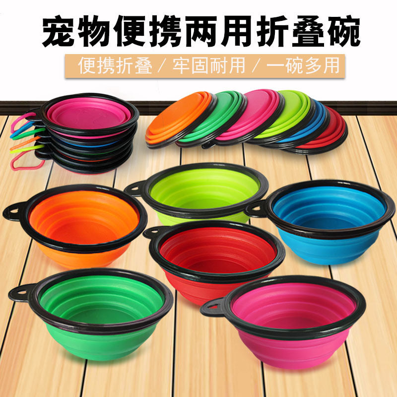 Portable Collapsible Pet Bowl for Travel, Food, and Water - Dog and Cat Friendly