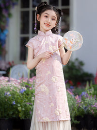 Matching Mother Daughter Cheongsam Dress Summer Qipao Style