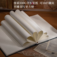 Vintage Hot Stamping Hardcover Lined Notebook Journal