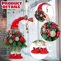 Christmas Gnome Wreath Door Hanging Decoration for Holiday Wall Decor