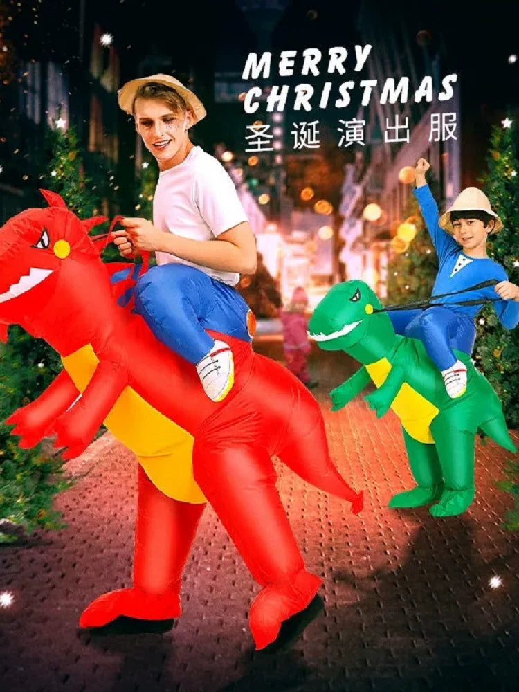 Inflatable Dinosaur Costume for Kids and Adults - T-Rex Fancy Dress for Parties and Christmas
