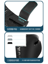 Professional Boxing Gloves for Kids & Adults - Muay Thai, Kickboxing, Sparring, Training, Punching Bag