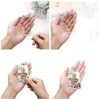 Sublimation Blank Acrylic PET Keychain for Heat Transfer Double-Sided Printing