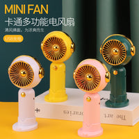 2024 Handheld Mini Desk Fan with 3 Speeds and Base, Gold-Plated