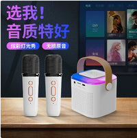 Wireless Bluetooth Speaker with Microphone, Portable Mini Desktop Speaker with Bass, Karaoke Function