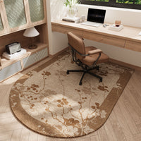 Arch-Shaped Office Chair Mat Living Room Carpet Non-Slip Wear-Resistant Floor Protector for Computer Chair Bedroom