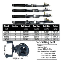 Portable Mini Telescopic Fishing Rod Lure Rod with Reel
