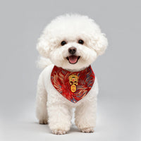 Pet Chinese New Year Tang Suit Cloak for Cats and Dogs, Traditional Hanfu Wedding Attire for Teddy Bichon