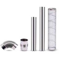 Thick Stainless Steel Flue Pipe Elbow for Wood Stoves - 45/90 Degree