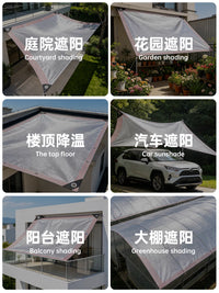 Aluminum Foil Sun Shade Net for Outdoor Patios, Gardens, and Carports, UV Protection and Heat Insulation