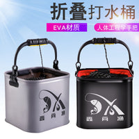 Thickened Foldable Fishing Bucket Live Fish Container