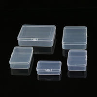 PP Clear Rectangular Plastic Storage Box for Small Parts, Jewelry, and Hardware