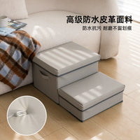 Chichipaws Pet Stairs Non-Slip Foldable Storage Dog Ladder Waterproof Scratch-Resistant Bed Climbing Ramp