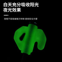 Outdoor Camping Tent Stakes with Luminous Head and Wind Ropes, Heavy-Duty Steel Pegs for Canopy and Tent Fixing