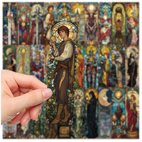 30 Pcs Stained Glass Tarot Card Bookmarks Vintage High-Value DIY Decorative Reading Markers