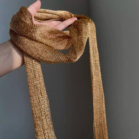 Starry Gold Tassel Scarf for Autumn/Winter - Elegant and Versatile Neckwear for Women