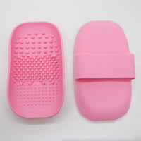 Makeup Brush Cleaning Mat with Hand-Held Design