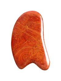 Natural Red Bian Stone Gua Sha Board for Face and Body Massage