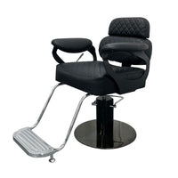 Hair Salon Styling Chair with Hydraulic Pump and Stainless Steel Base