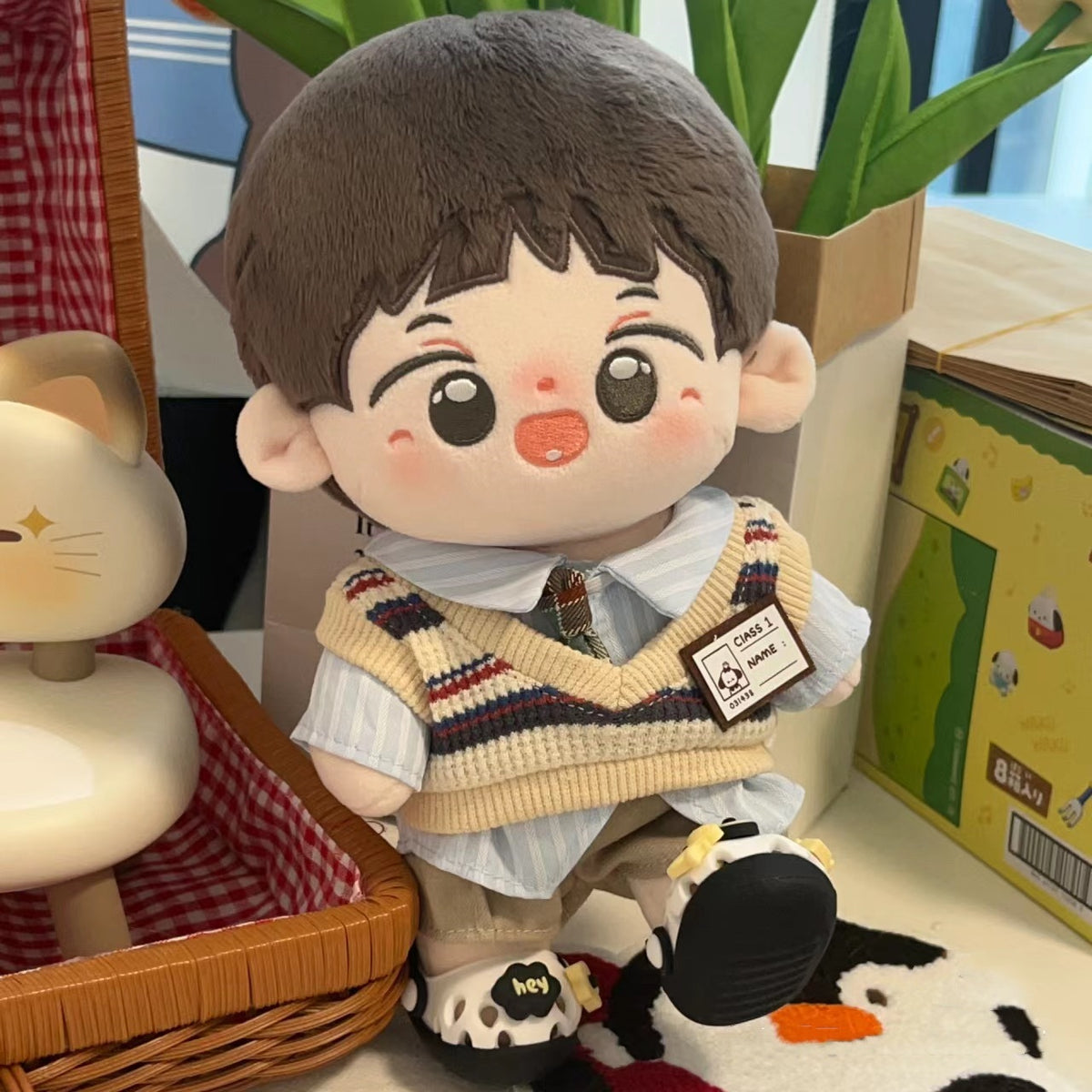 20cm Cotton Doll Clothes School Uniform Series Jacket Hoodie for Plush Dolls