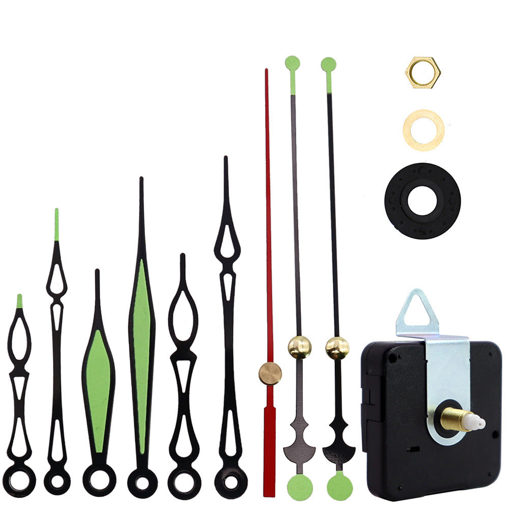 DIY Luminous Silent Quartz Clock Movement Kit with Hands for Wall Clocks