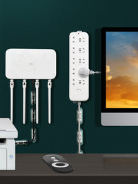 Self-Adhesive Cable Clips for Desk and Wall Cable Management, No-Drill Wire Organizer for Ethernet, Audio, and Data Cables