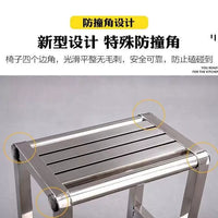 Stainless Steel Shower Stool with Non-Slip Feet for Elderly and Disabled, Square Bath Seat