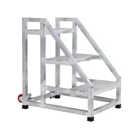Industrial Step Ladder with Wheels and Handrail, Thickened 2 or 3 Step Climbing Ladder for Outdoor Use
