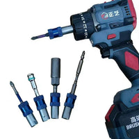 M10 Fine Thread Drill Chuck Adapter for 6.35mm Hex Shank Screwdriver Bits Quick Release Self-Locking Converter