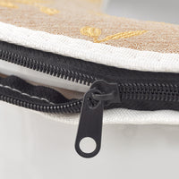 Universal Cotton Linen Toilet Seat Cover with Handle and Zipper, Breathable, Washable, Skin-Friendly for All Seasons